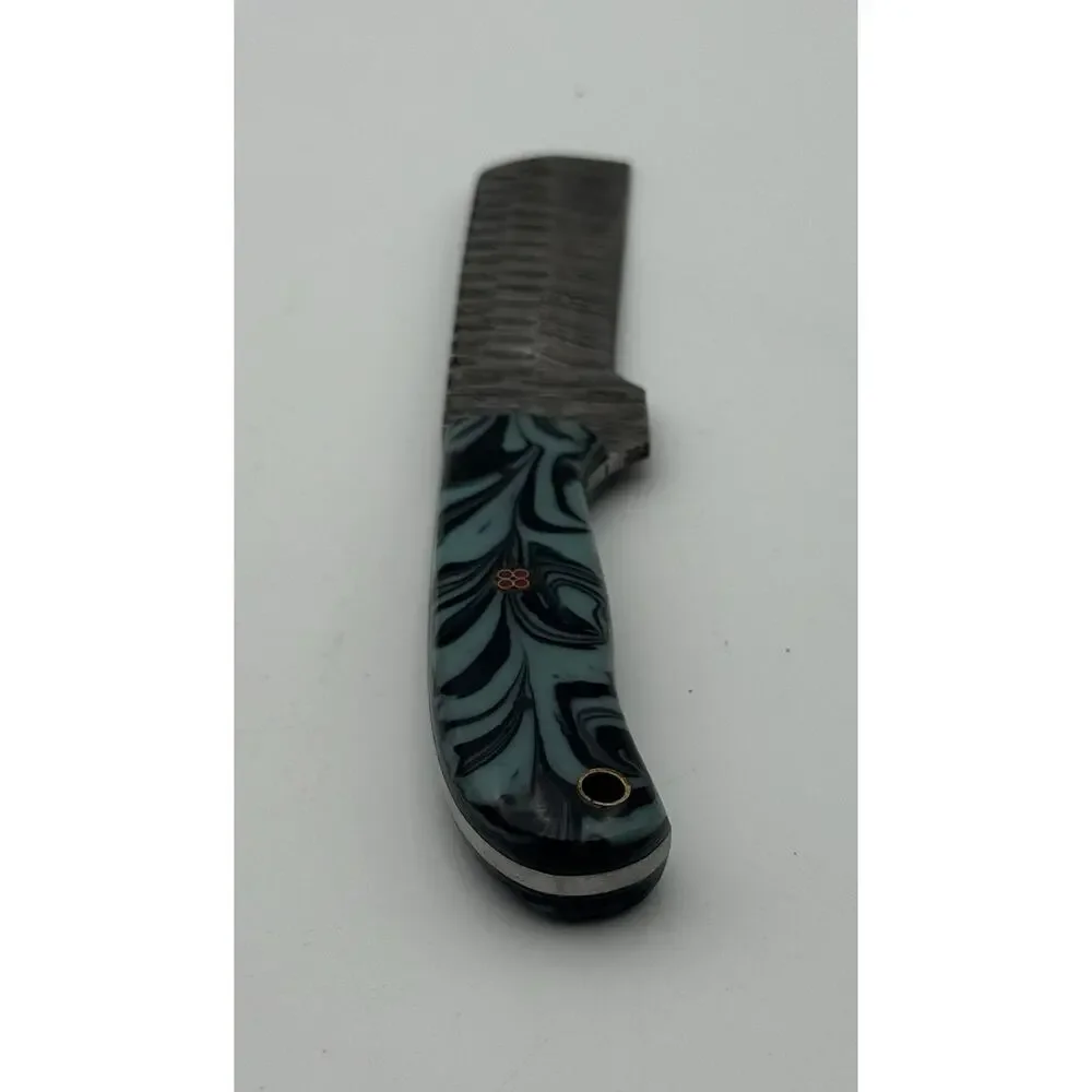 Handmade Damascus Steel Fixed Blade Knife w/ Leather Sheath – Pakistan Made NEW